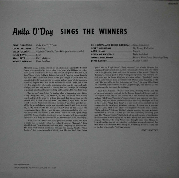 Anita O'Day - Anita O'Day Sings The Winners (LP, Album, Ltd, RE)