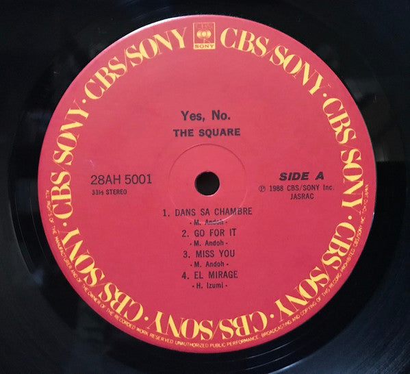 The Square* - Yes, No. (LP, Album)