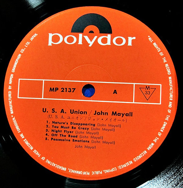 John Mayall - U.S.A. Union (LP, Album, Gat)