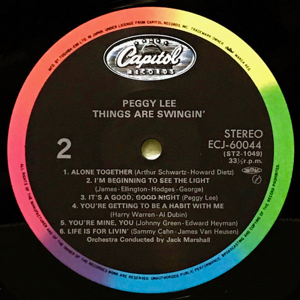 Peggy Lee - Things Are Swingin' (LP, Album, RE)