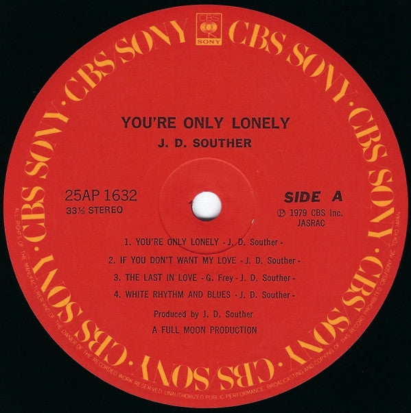 J.D. Souther* - You're Only Lonely (LP, Album)