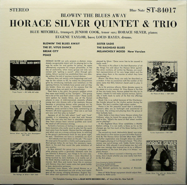 The Horace Silver Quintet - Blowin' The Blues Away(LP, Album, Ltd, RE)