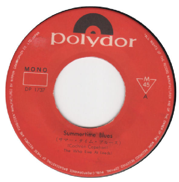 The Who - Summertime Blues / Shakin' All Over (7"", Single, Mono)