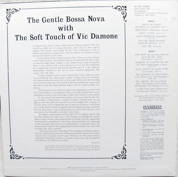 Vic Damone - Stay With Me (LP, Album, RE)