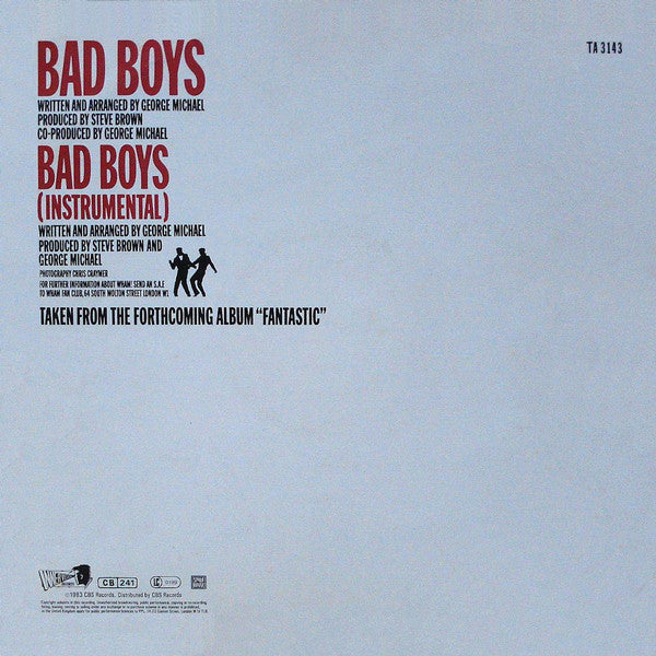Wham! - Bad Boys (12"", Single)
