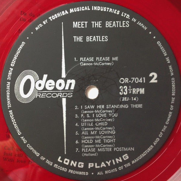 The Beatles - Meet The Beatles! = ビートルズ!(LP, Album, Mono, Red)