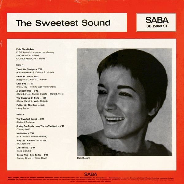 Elsie Bianchi Trio - The Sweetest Sound (LP, Album, Ltd, RE, 180)