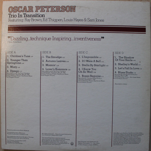 Oscar Peterson - Trio In Transition (2xLP, Album, Comp)