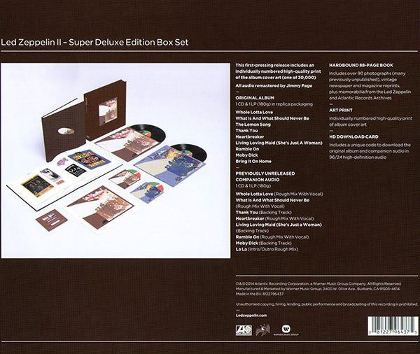 Led Zeppelin - Led Zeppelin II(Box, Dlx, Num, Sup + CD, Album, RE, ...