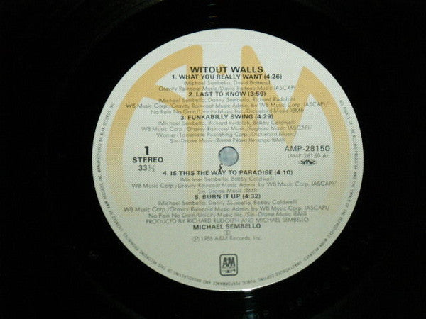 Michael Sembello - Without Walls (LP, Album)