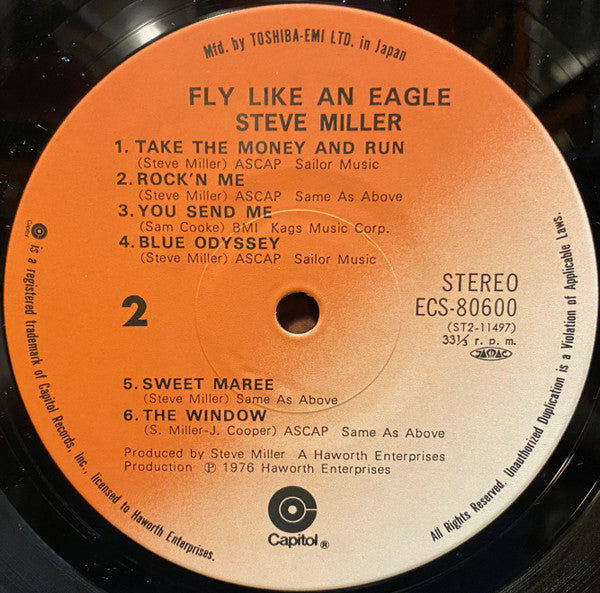 Steve Miller Band - Fly Like An Eagle (LP, Album)
