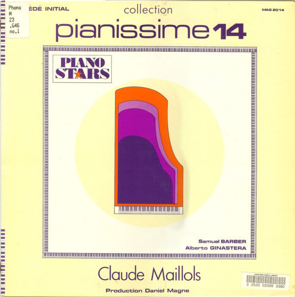 Claude Maillols - Sonate Pour Piano Op. 26 / Sonate Pour Piano Nº 1...