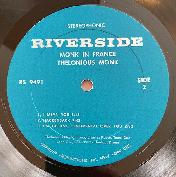 Thelonious Monk - Monk In France (LP, Album)
