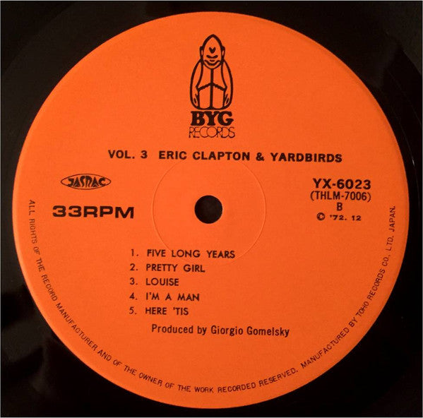 Eric Clapton + Yardbirds* - Faces And Places Vol. 3 (LP, Album, RE)