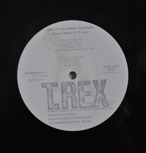 Marc Bolan & T.Rex* - Billy Super Duper (LP, Album)