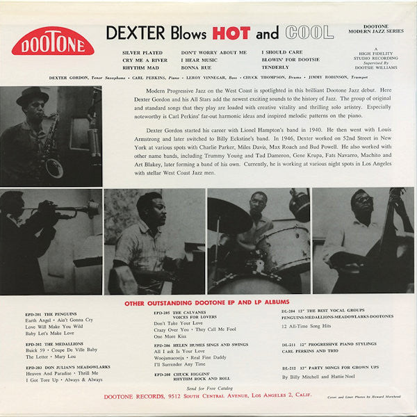 Dexter Gordon - Dexter Blows Hot And Cool (LP, Album, RE, RM)