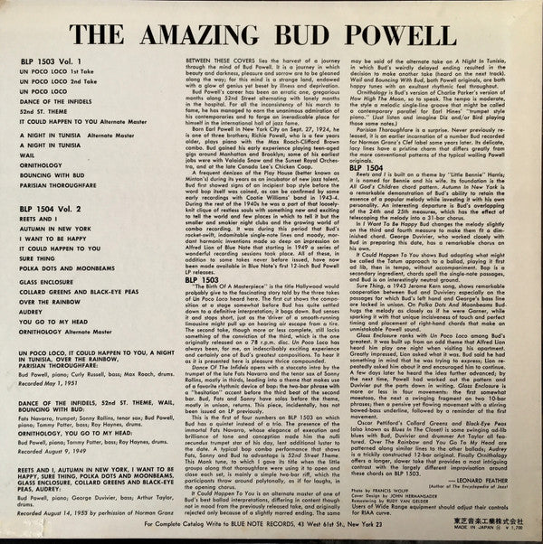 Bud Powell - The Amazing Bud Powell, Volume 1 (LP, Album, Mono, RE)