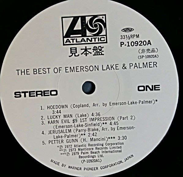 Emerson, Lake & Palmer - The Best Of Emerson Lake & Palmer(LP, Comp...