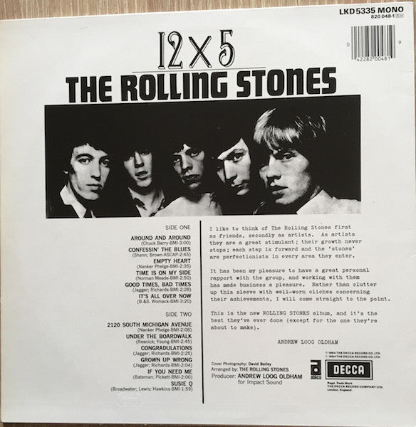 The Rolling Stones - 12 X 5 (LP, Album, Mono, RE, RM)