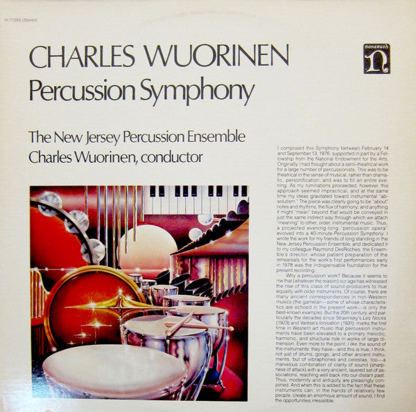 Charles Wuorinen - Percussion Symphony(LP)