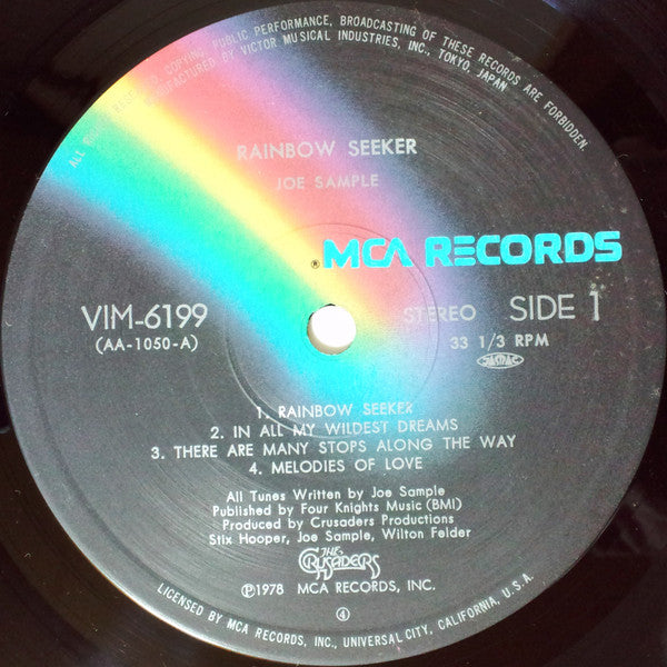 Joe Sample - Rainbow Seeker (LP, Album, RE)