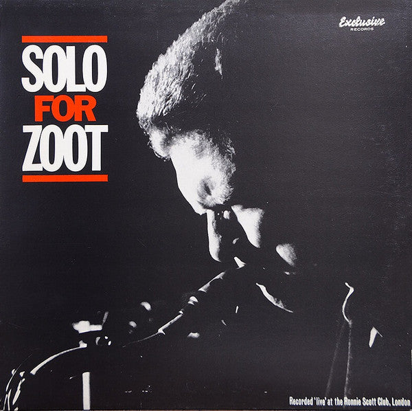 Zoot Sims - Solo For Zoot (LP, Album)