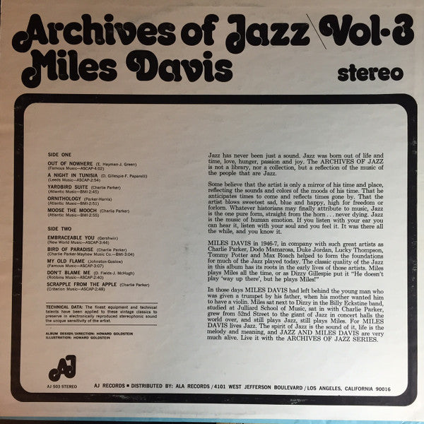 Miles Davis - Archives Of Jazz Vol. 3 (LP, Comp)