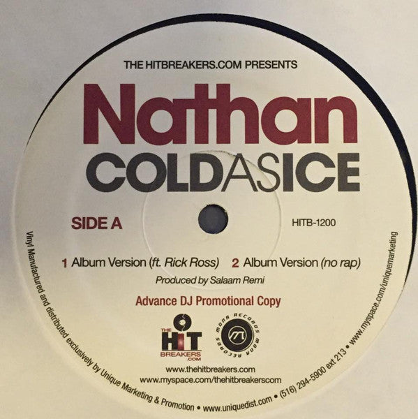 Nathan - Cold As Ice (12"", Promo)