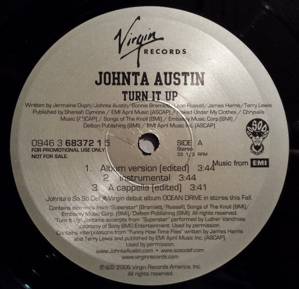 Johnta Austin - Turn It Up (12"", Promo)
