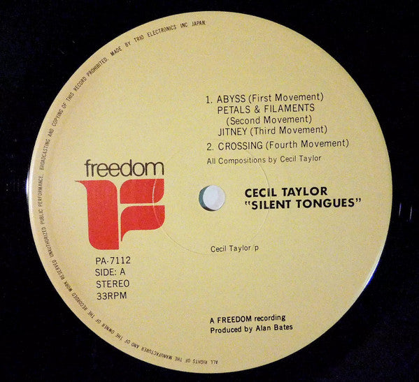 Cecil Taylor - Silent Tongues: Live At Montreux '74 (LP, Album)