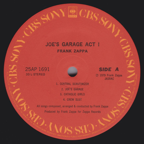 Frank Zappa - Joe's Garage Act I (LP, Album)