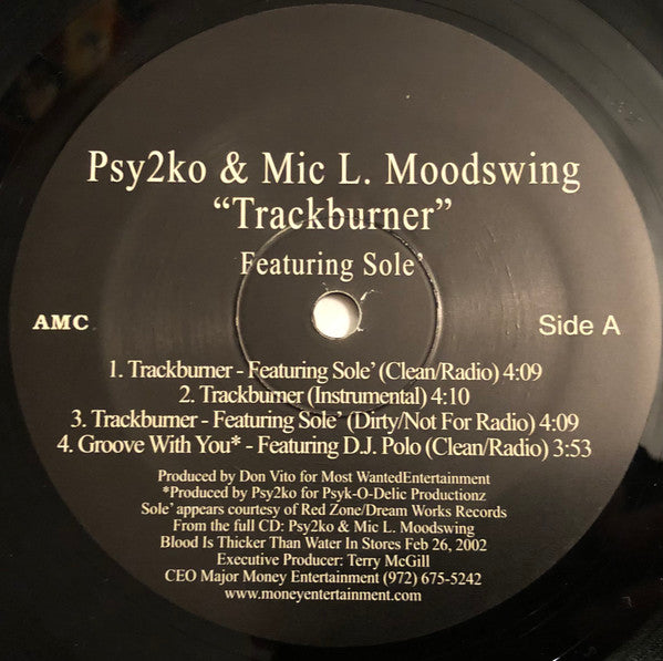 Psy2ko, Mic L. Moodswing - Trackburner (12"", Single)