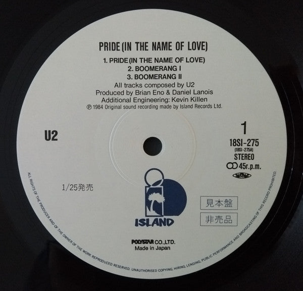 U2 - Pride (In The Name Of Love) (12"", Promo)