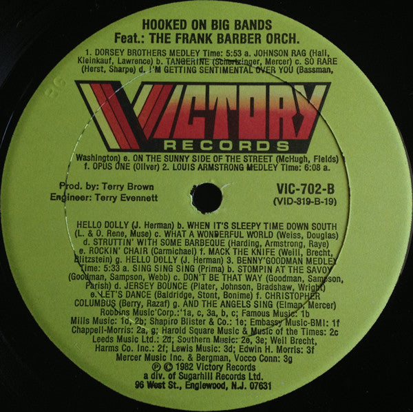 The Frank Barber Orchestra - Hooked On Big Bands (LP, Album)