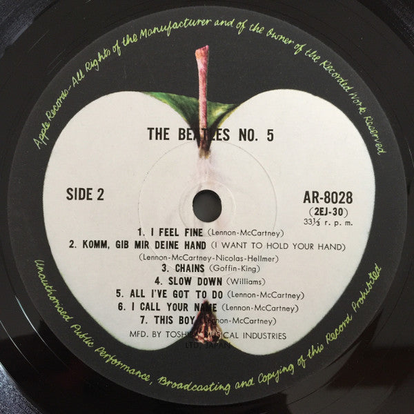 The Beatles - Beatles No. 5 (LP, Comp, Mono, RE)