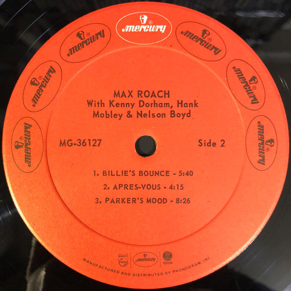 The Max Roach 4* - The Max Roach 4 Plays Charlie Parker (LP, Mono, RE)