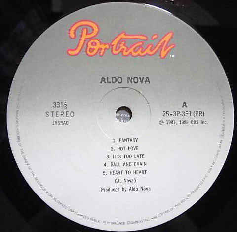 Aldo Nova - Aldo Nova (LP, Album)