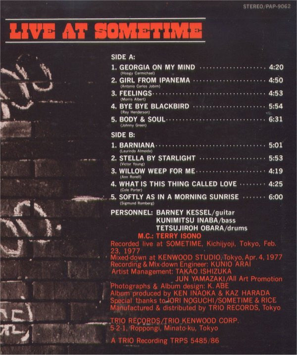 Barney Kessel - Live At Sometime (LP, Album)