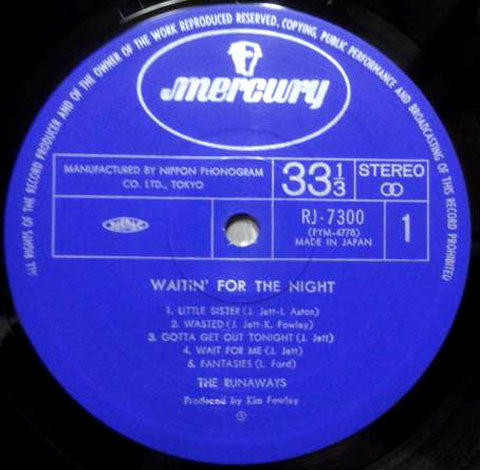 The Runaways - Waitin' For The Night (LP, Album)