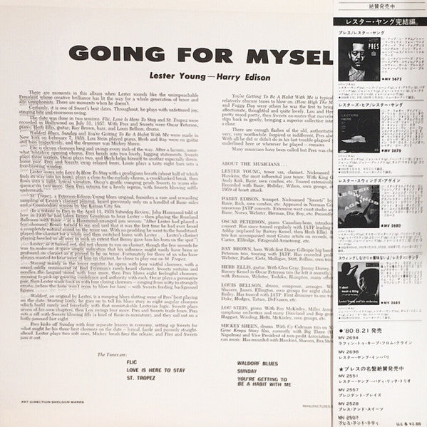 Harry Edison - Going For Myself...(LP, Album, Mono, RE)