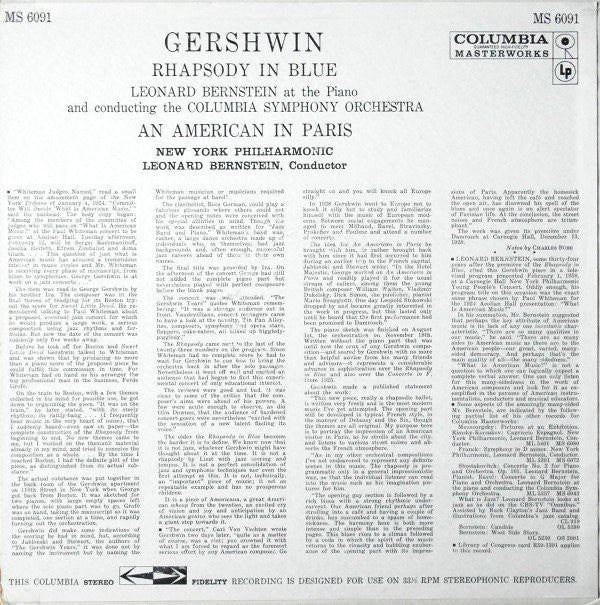 George Gershwin - Rhapsody In Blue / An American In Paris(LP)