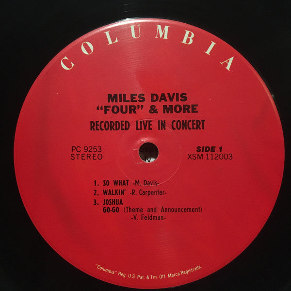 Miles Davis - 'Four' & More - Recorded Live In Concert(LP, Album, Rei)