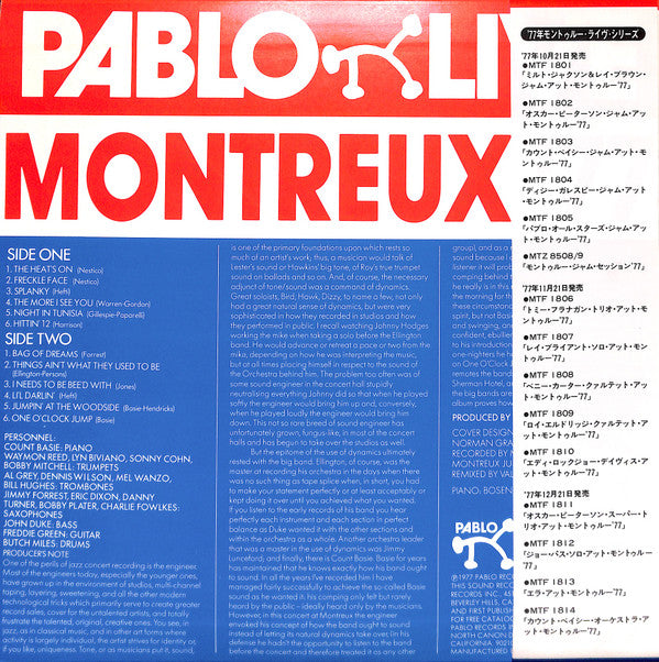 Count Basie Big Band - Montreux '77 (LP, Album)