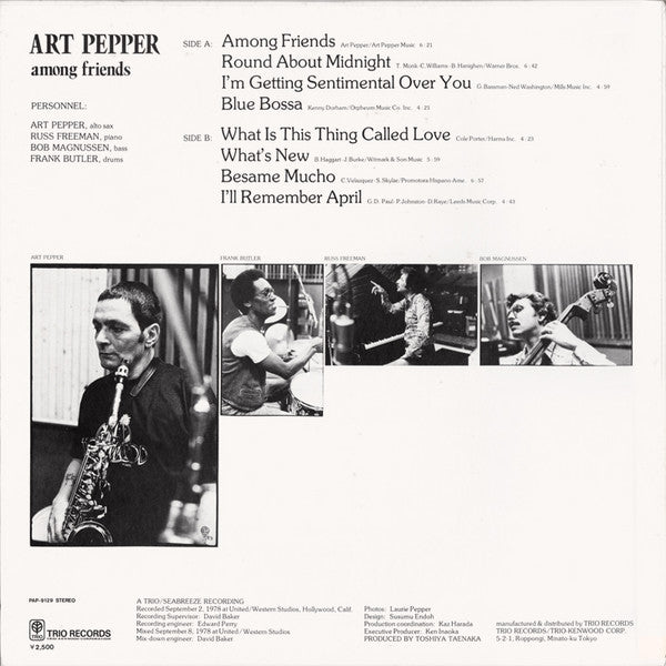 Art Pepper - Among Friends (LP, Album)