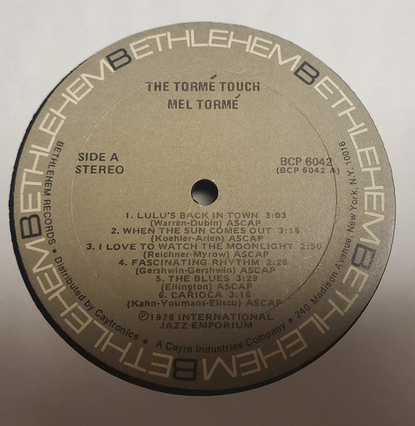 Mel Tormé - The Tormé Touch (LP, Album)