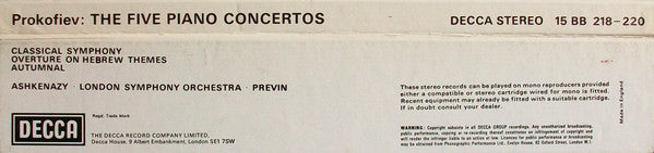 Sergei Prokofiev - The Five Piano Concertos (3xLP + Box)
