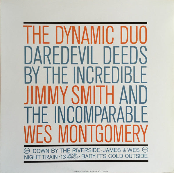 Jimmy Smith - Jimmy & Wes - The Dynamic Duo(LP, Album, RE)