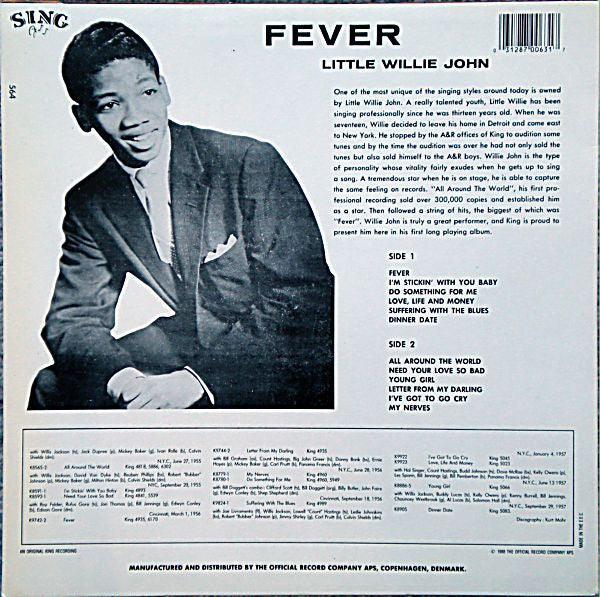 Little Willie John - Fever (LP, Album, RE)