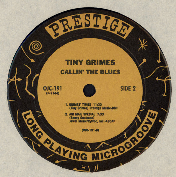 Tiny Grimes With J.C. Higginbotham - Callin' The Blues (LP, Album, RE)