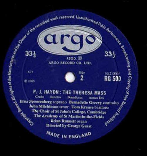Joseph Haydn - Theresa Mass(LP, Mono)